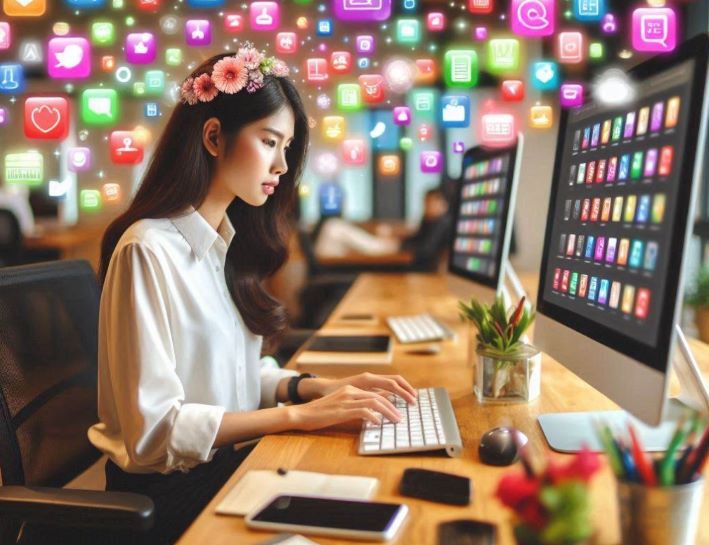 woman in the field of mobile and computer apps industry